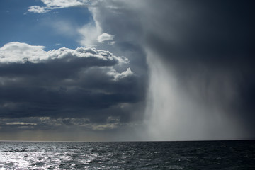 storm clouds over the sea