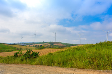 Windmill turbine for electric production at Khao Kho, Petchaboon, Thailand