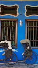 The blue wall bicycle in Penang