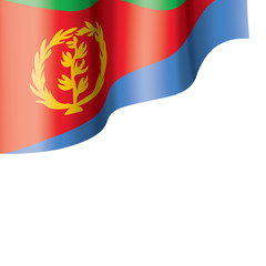 Eritrea flag, vector illustration on a white background