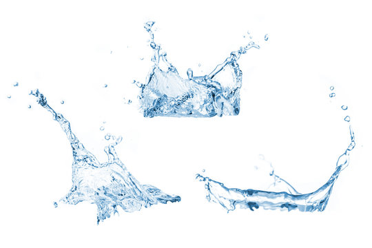 Set of water splashes collection