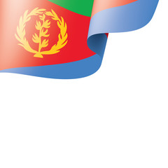 Eritrea flag, vector illustration on a white background