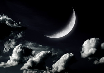Naklejka na ściany i meble The moon in the night sky