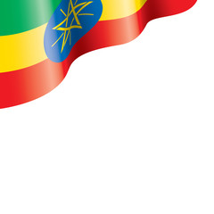 Ethiopia flag, vector illustration on a white background