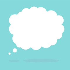 Dreamy speech bubble comic style illustration.