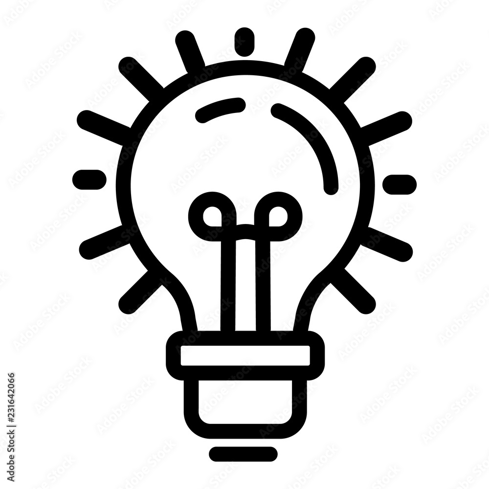 Poster idea bulb icon. outline idea bulb vector icon for web design isolated on white background