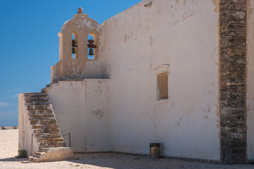 Bell tower of an old catholic church, Algarve, Portugal