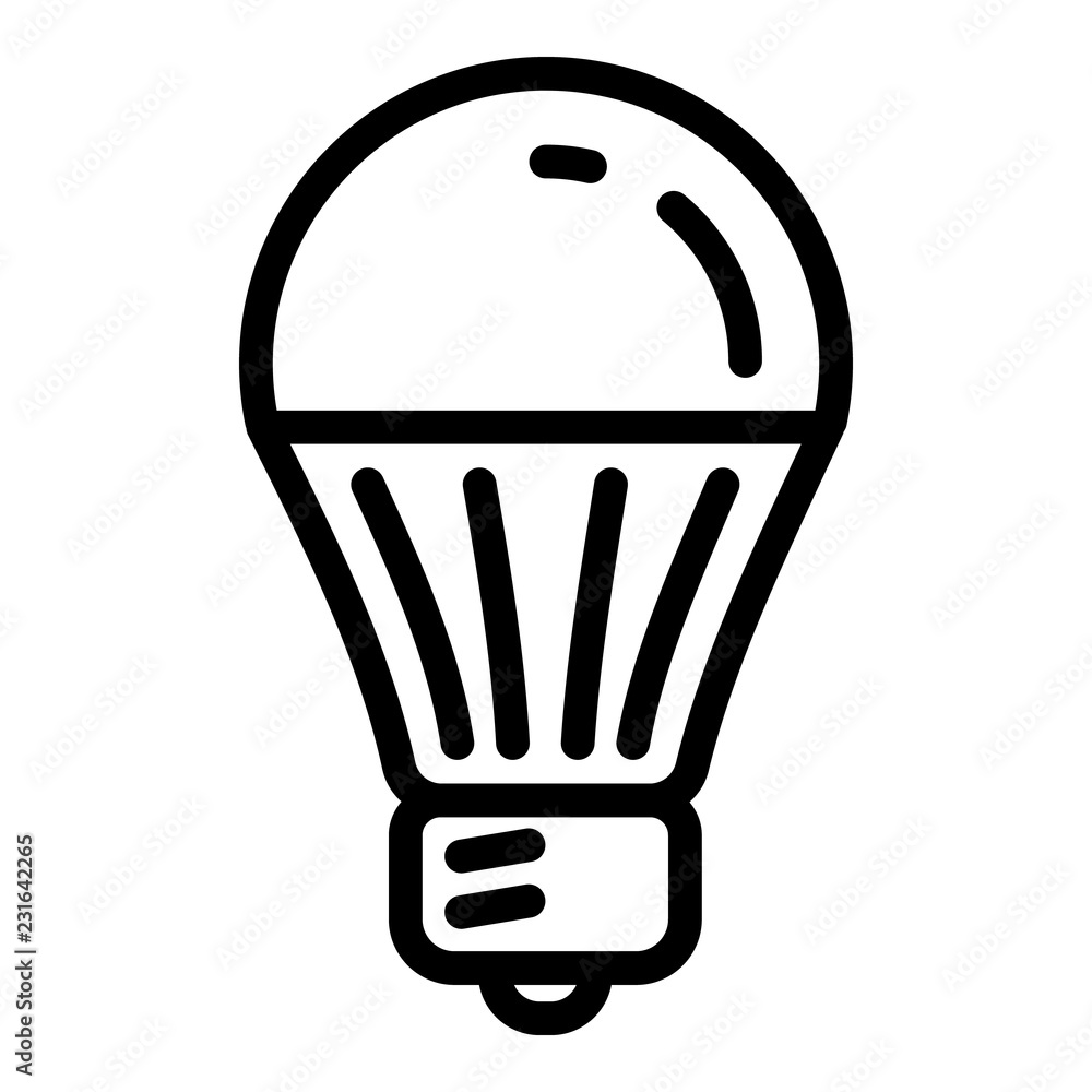 Poster save energy bulb icon. outline save energy bulb vector icon for web design isolated on white backgro