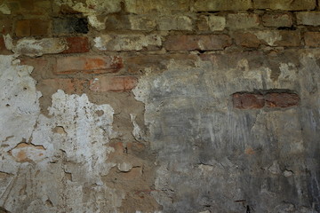 old wall with peeling paint