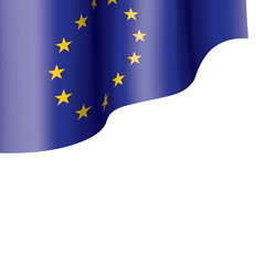European union flag, vector illustration on a white background