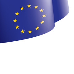 European union flag, vector illustration on a white background