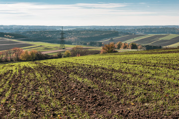 Fototapeta na wymiar Ackerlandschaft im Herbst