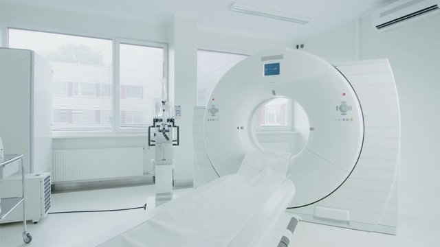 Medical CT or MRI or PET Scan Standing in the Modern Hospital Laboratory