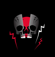 Metamorphosis skull icon background