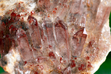 Red quartz, Beautiful mineral specimen gem quartz stonre rock