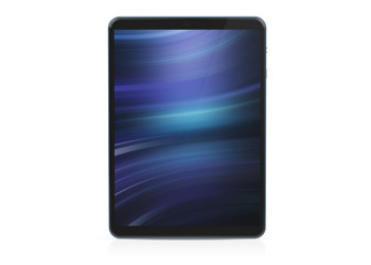Modern tablet mockup isolated on white 3d rendering