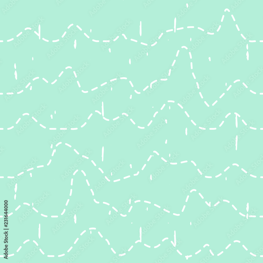Poster abstract wavy line pattern, seamless vector geometric background.