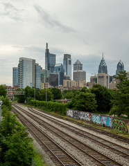 Obraz premium Railroad in the City