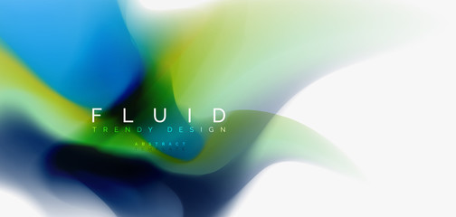 Mixing liquid color flow abstract background. Trendy abstract layout template for business or technology presentation, internet poster or web brochure cover, wallpaper