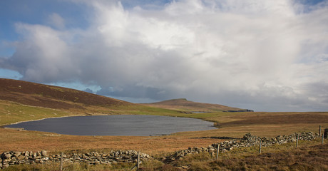 The remote Loch of Grimsetter, Bressay, Shetland, Scotland, UK.