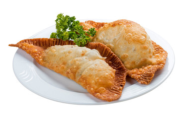 Cheburek - fried pie with meat and onions