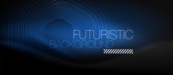 Neon glowing lines, magic energy space light concept, abstract background wallpaper design