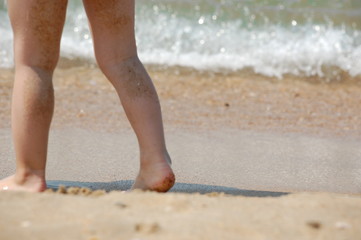 feet on the beach