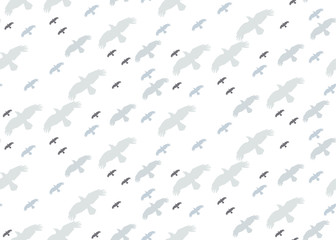 seamless background with flying birds