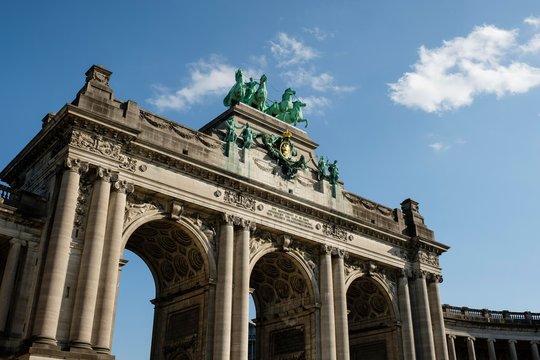 Arch, Jubilee Park, Parc du Cinquantenaire, Brussels, Belgium, Europe