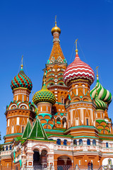Fototapeta na wymiar St Basil's Cathedral and Moscow Kremlin