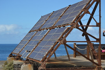 verwitterte Solarpanel