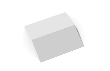 Bi-fold dl horizontal brochure, mock up template on isolated white background, ready for design presentation, 3d illustration