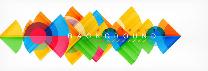 Triangles and circle geometric background