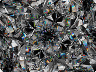 Gemstone extreme closeup and kaleidoscope pattern
