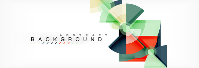 Triangles and circle geometric background