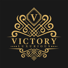 Letter V Logo - Classic Luxurious Style Logo Template