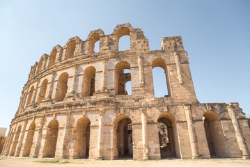 Roman amphitheater in El Djem Tunisia