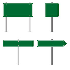 Blank green road sign © sanchesnet1