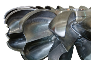 Details od Pelton turbine wheel © hajes