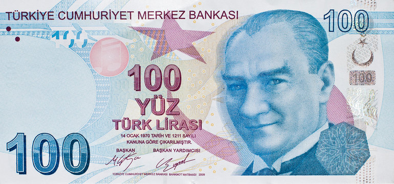 Turkish 100 lira banknote