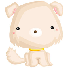 a cute and happy smiling little puppy