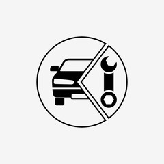Car service icon. Car service symbol. Flat design. Stock - Vector illustration.