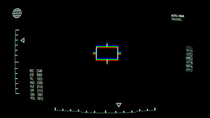 Retro Themed Screen Overlay For Night Vison / Helicopter / UAV 