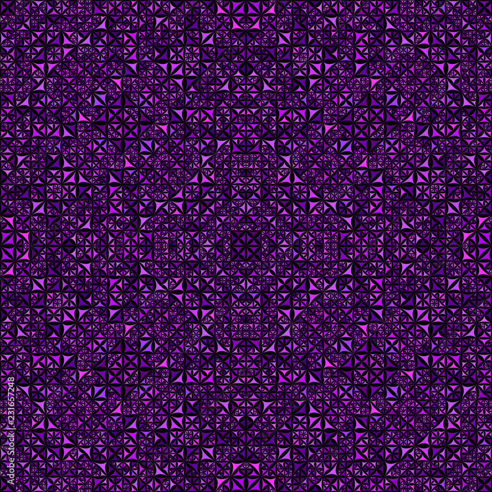Poster purple abstract repeating curved shape kaleidoscope wallpaper pattern - geometrical vector backgroun