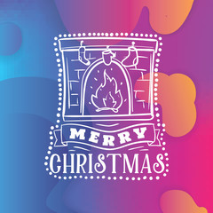 Merry Christmas typography.