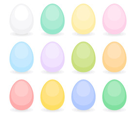 Set of colored eggs for Easter holiday. Painted eggs as traditional Easter symbols
