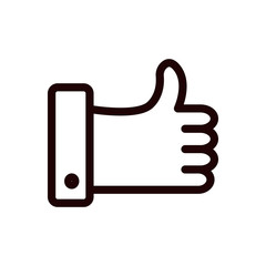 Thumbs up vector icon