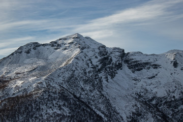 mountains in winter