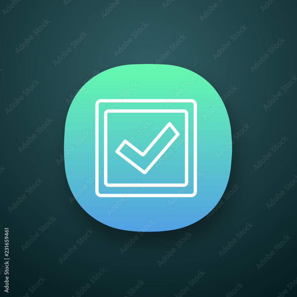Poster checkbox app icon