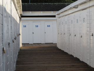 Lockers by the houseboat dock